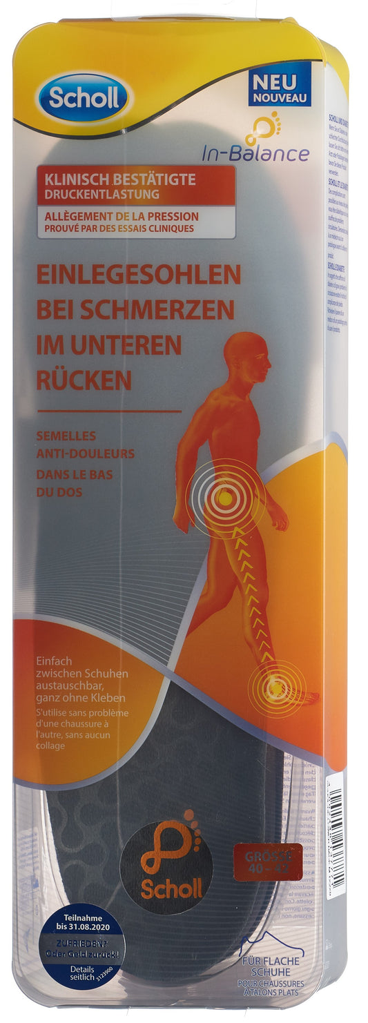 SCHOLL In-Balance Einleg 40-42 unt Rücken