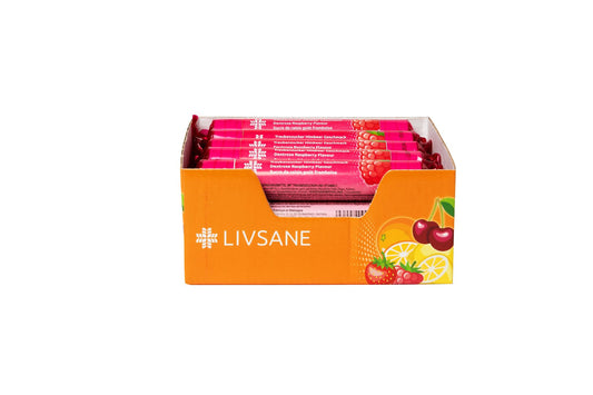 LIVSANE Display Traubenzucker Himbeer 15x17Stk