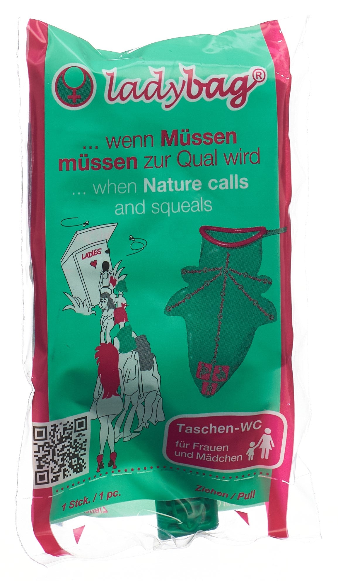 LADYBAG Taschen-WC für Frauen 700ml Einmalge