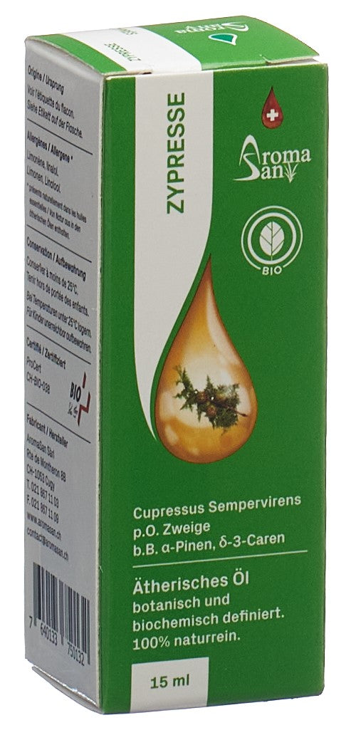 AROMASAN Zypresse Äth/Öl in Schachtel Bio
