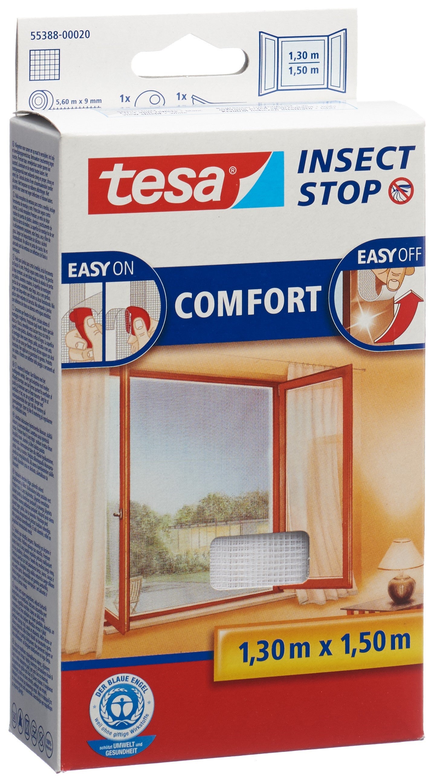 TESA COMFORT Fliegengitter Fenster 1.3x1.5m weiss