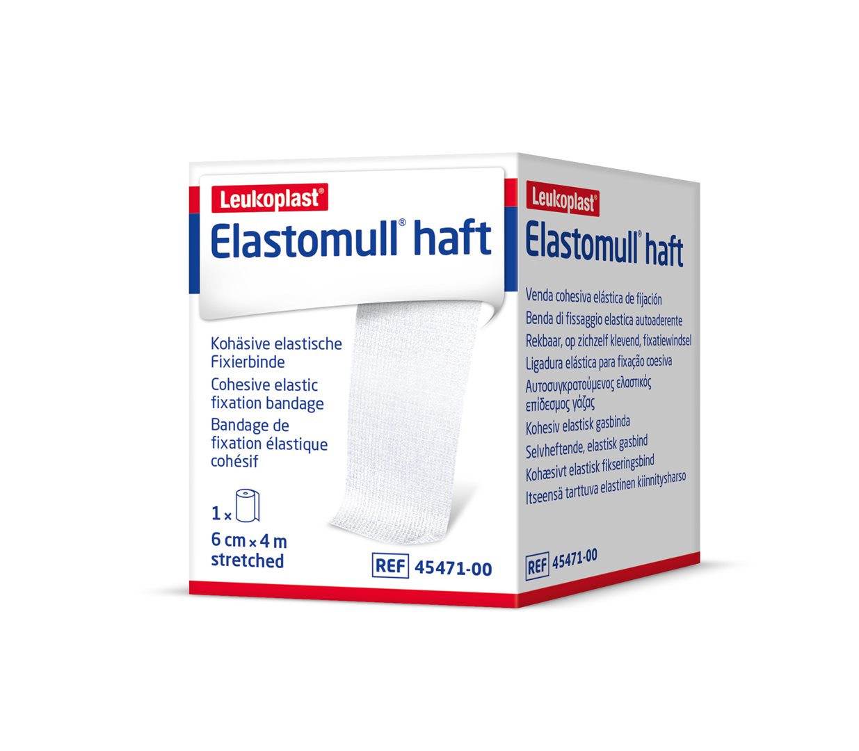 ELASTOMULL haft Gazebinde 4mx6cm weiss