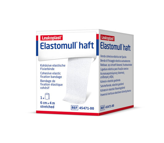 ELASTOMULL haft Gazebinde 4mx6cm weiss