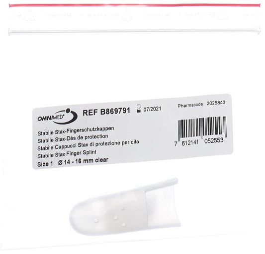 OMNIMED Stax-Fingerschutzkappen Gr1 perforie trans