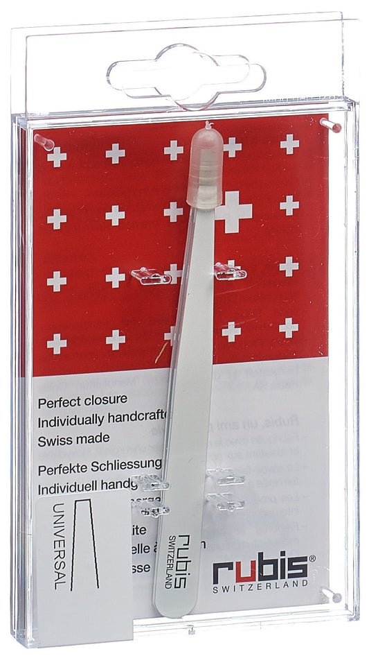 RUBIS Pinzette gerade weiss Inox