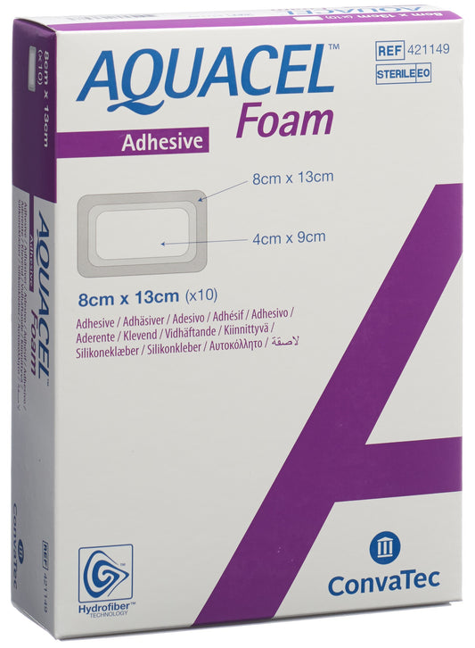 AQUACEL FOAM adhäsiv 8x13cm