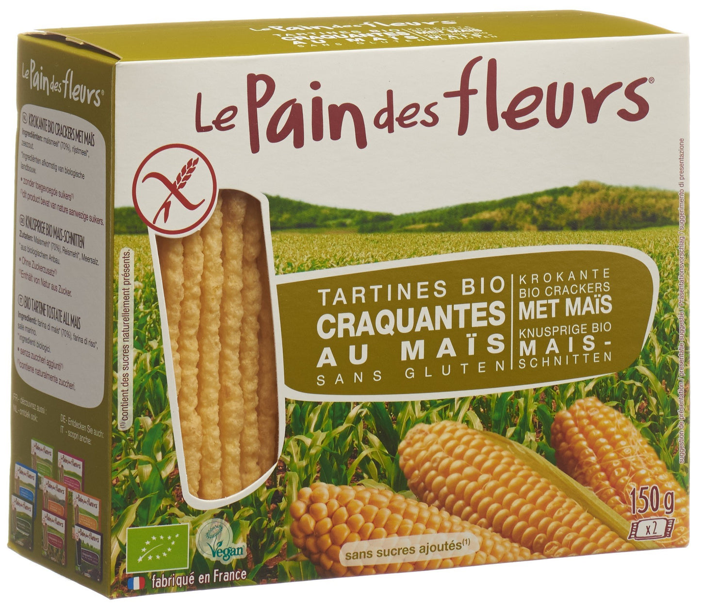 BLUMENBROT Knusp Schnitt Mais Bio glut fr