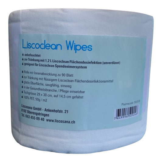 LISCOCLEAN Wipes unbefeuchtet gefalt Blatt