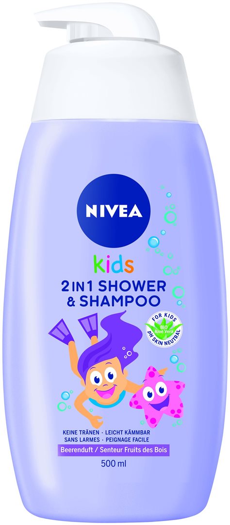NIVEA Kids 2in1 Shower&Shampoo Girl Beeren