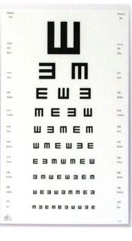 OCULUS Sehprobentafel E/M