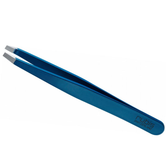 RUBIS Pinzette gerade blau Inox