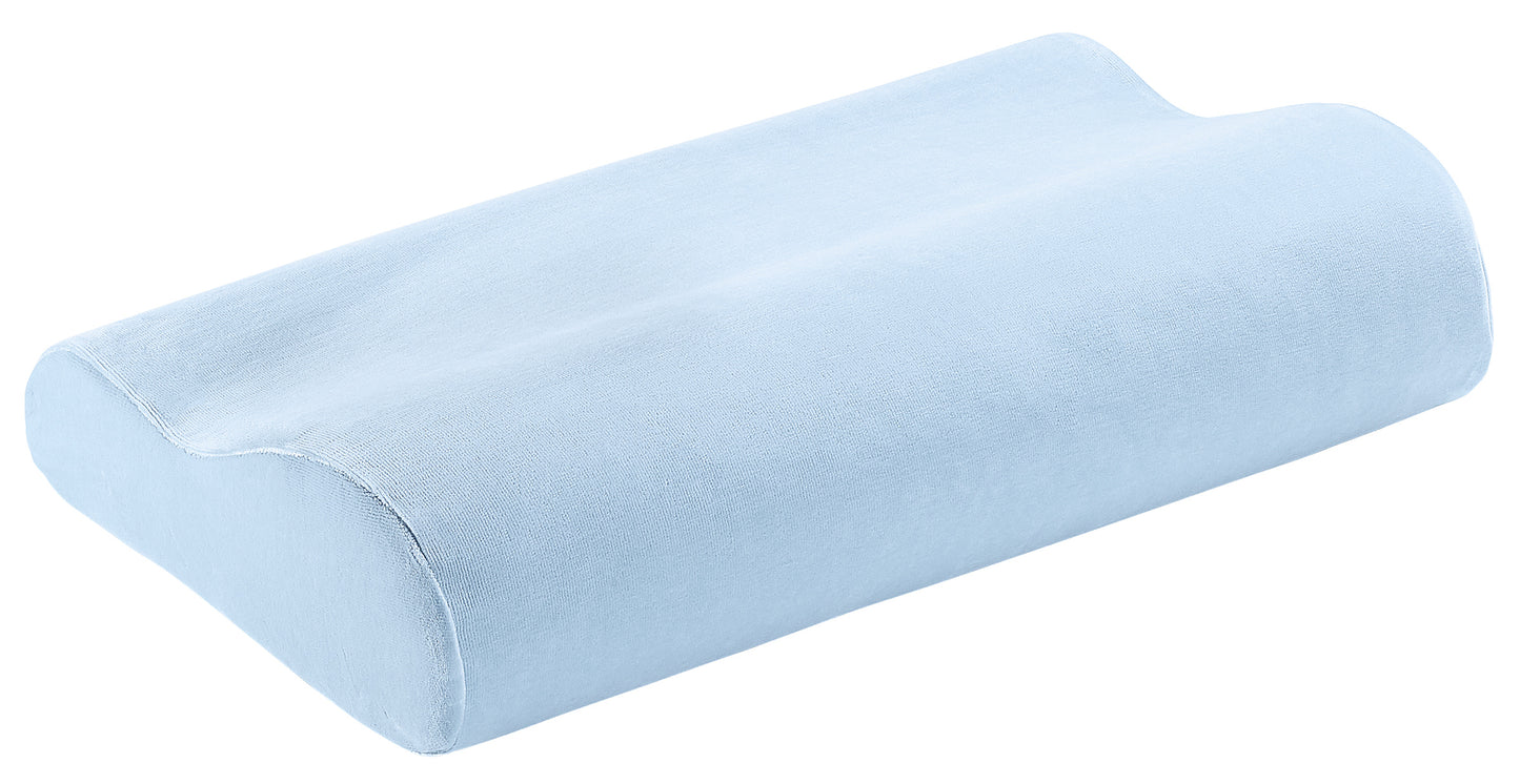 ELSA Nackenkissen 50x11cm Veloursbezug hellblau