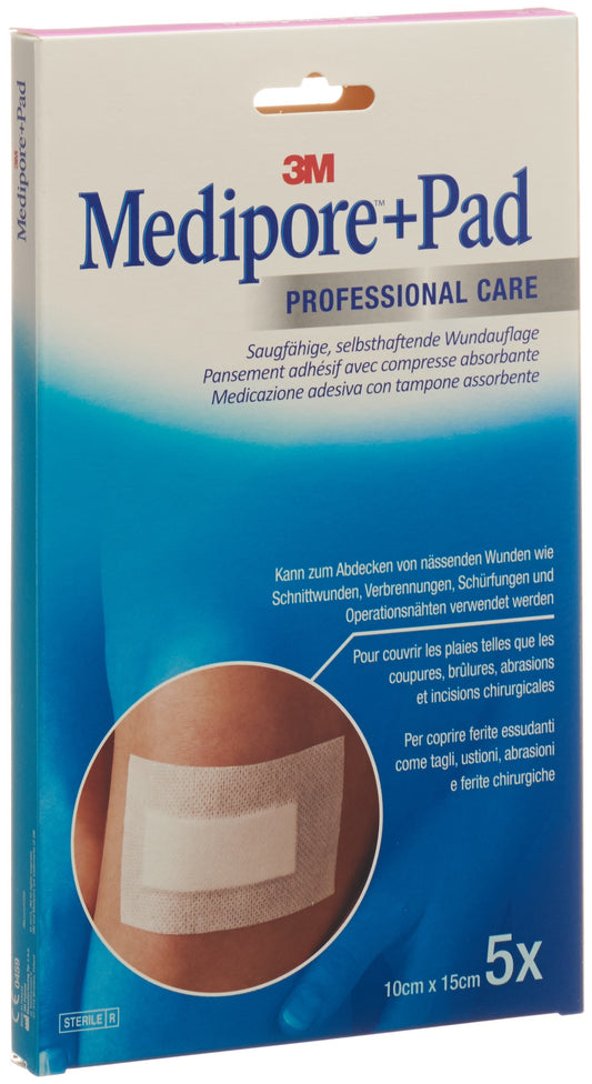 3M MEDIPORE+PAD 10x15cm Wundkissen 5x10.5cm