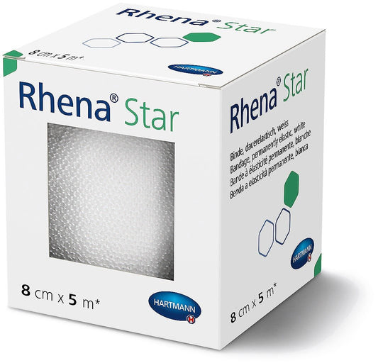 RHENA Star Elastische Binde 8cmx5m weiss