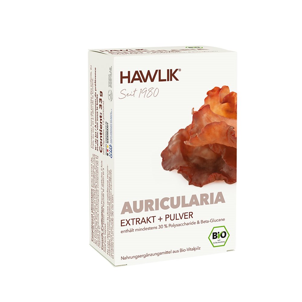 HAWLIK Auricularia Extrakt + Pulver Kaps