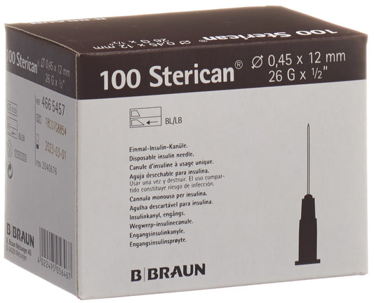 STERICAN Nadel 26G 0.45x12mm braun Luer