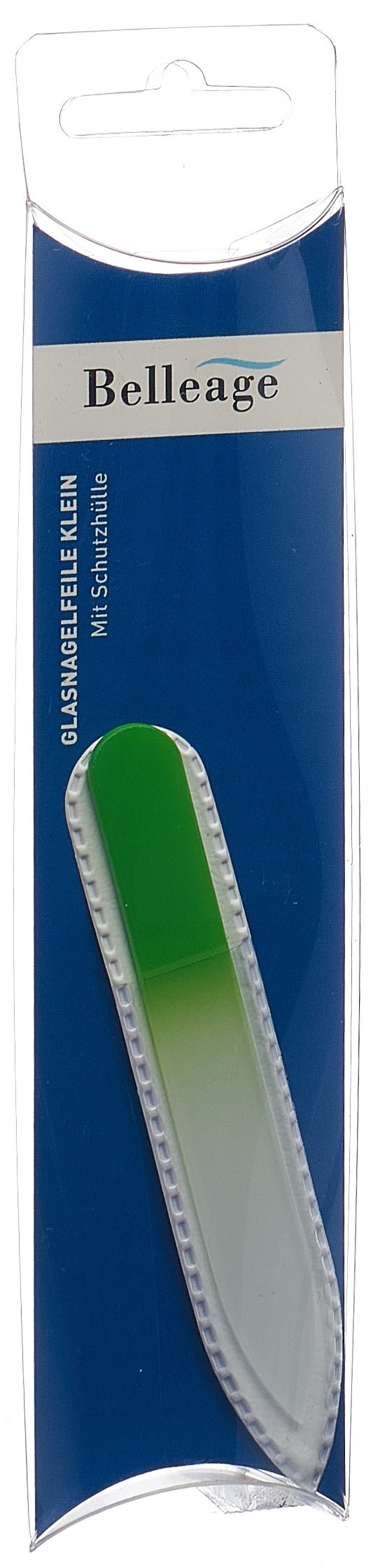 BELLEAGE Glasnagelfeile klein mit Schutzhülle