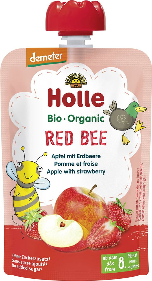 HOLLE Red Bee Pouchy Apfel Erdbeere