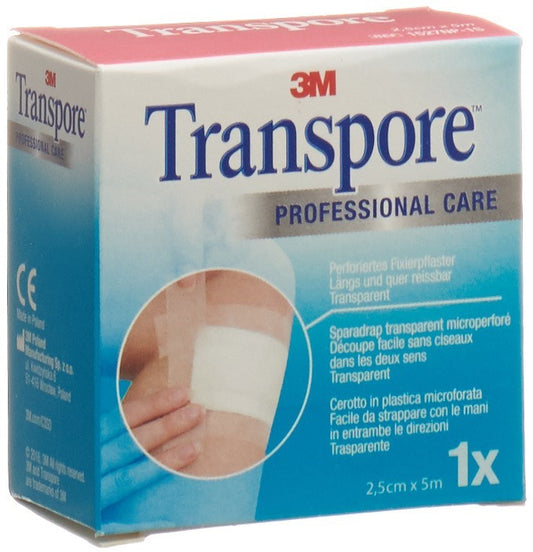 3M TRANSPORE Heftpflaster 5mx25mm refill