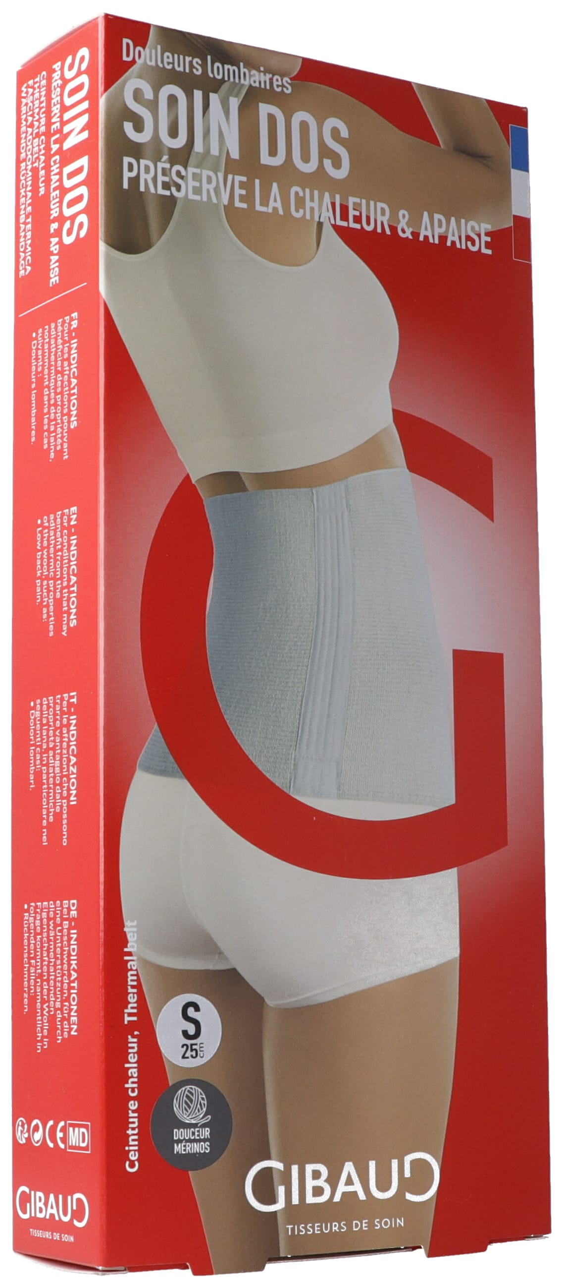 GIBAUD CHALEUR Nierenwärmer S 25cm ecru