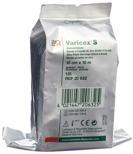 VARICEX S Zinkleimbinde 10cmx10m