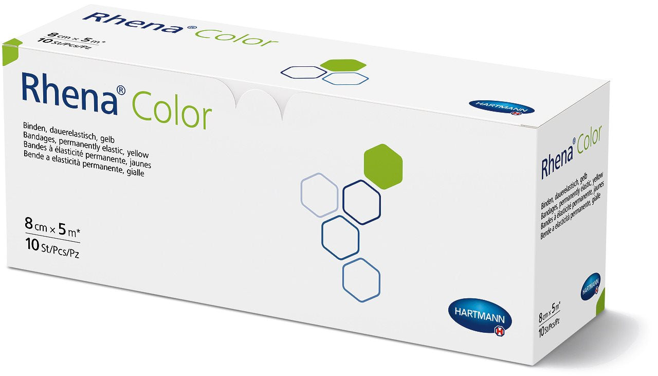 RHENA Color Elast Binde 8cmx5m gelb offen