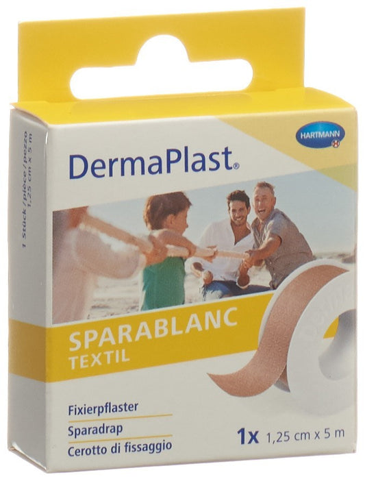 DERMAPLAST Sparablanc Textil 1.25cmx5m hautfarbe