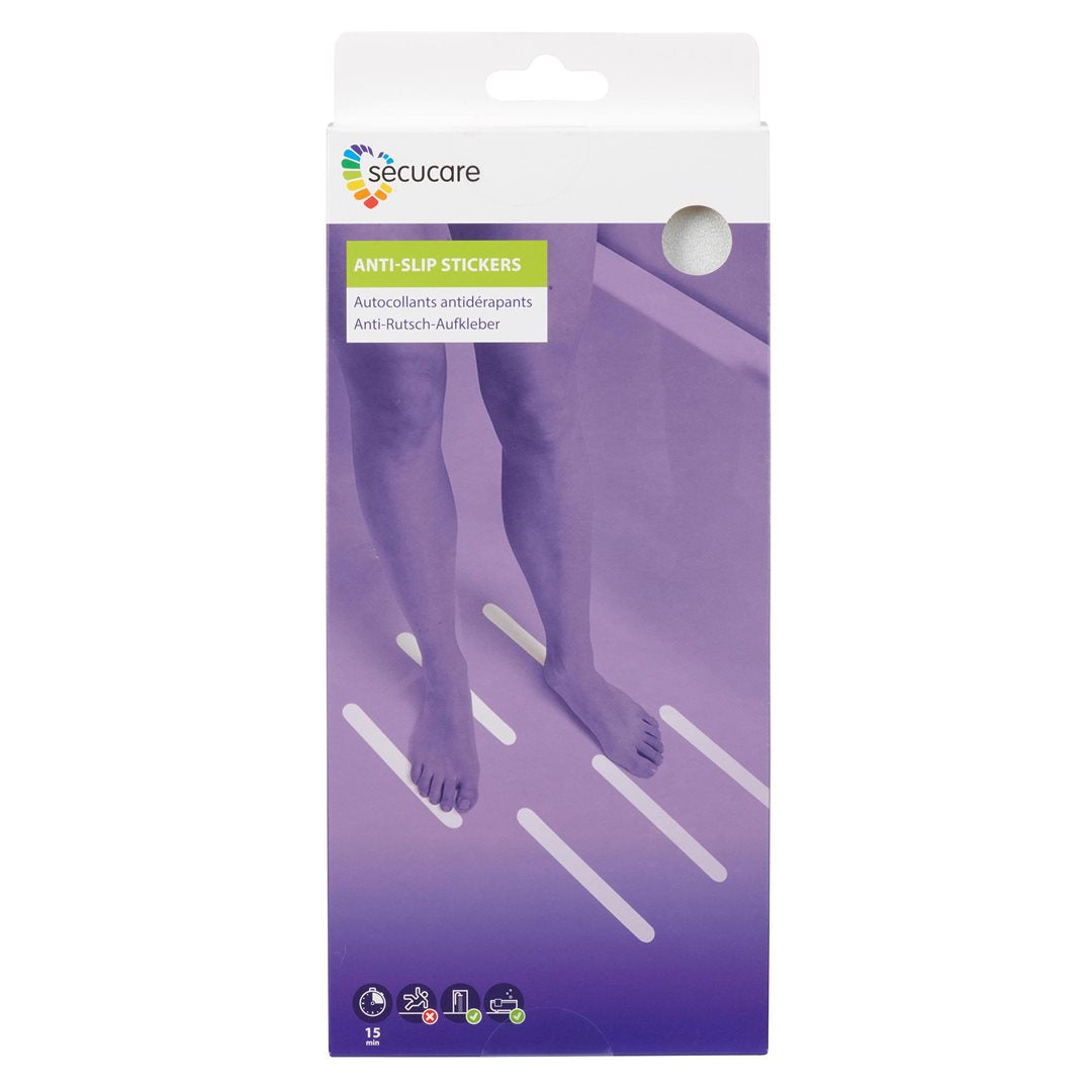 SECUCARE Anti-Slip Stickers 24.5x2.5cm Stre