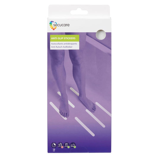 SECUCARE Anti-Slip Stickers 24.5x2.5cm Stre