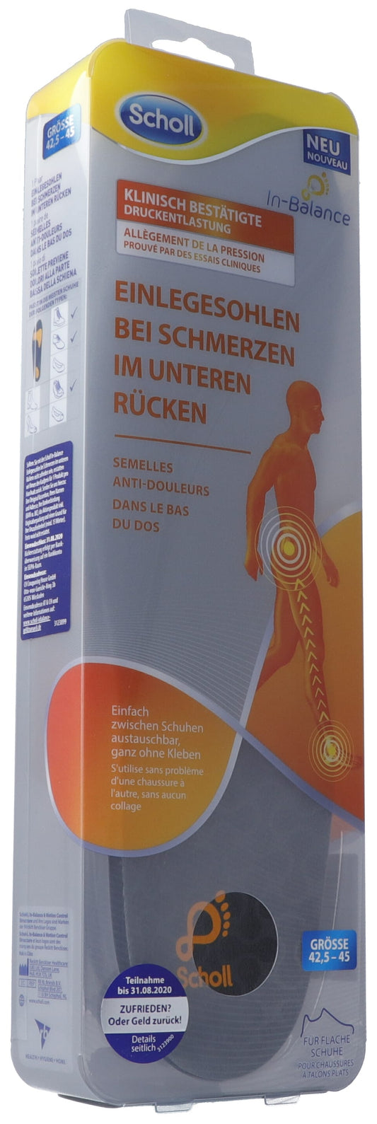 SCHOLL In-Balance Einleg 42.5-45 unt Rücken