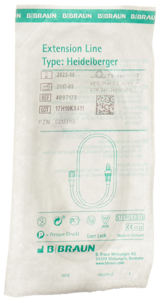 B. BRAUN Extension Heidelb 75cm Luer Lock
