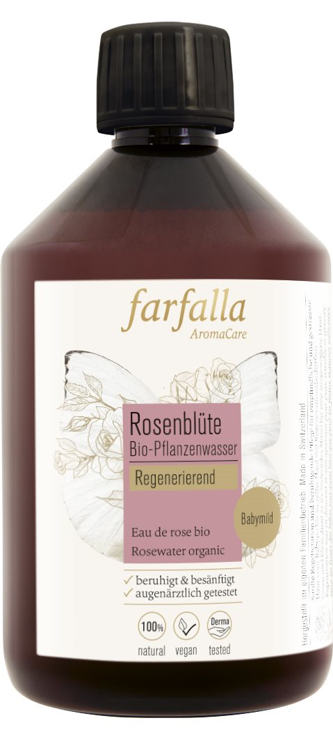 FARFALLA Bio-Pflanzenwasser Rosenblüte