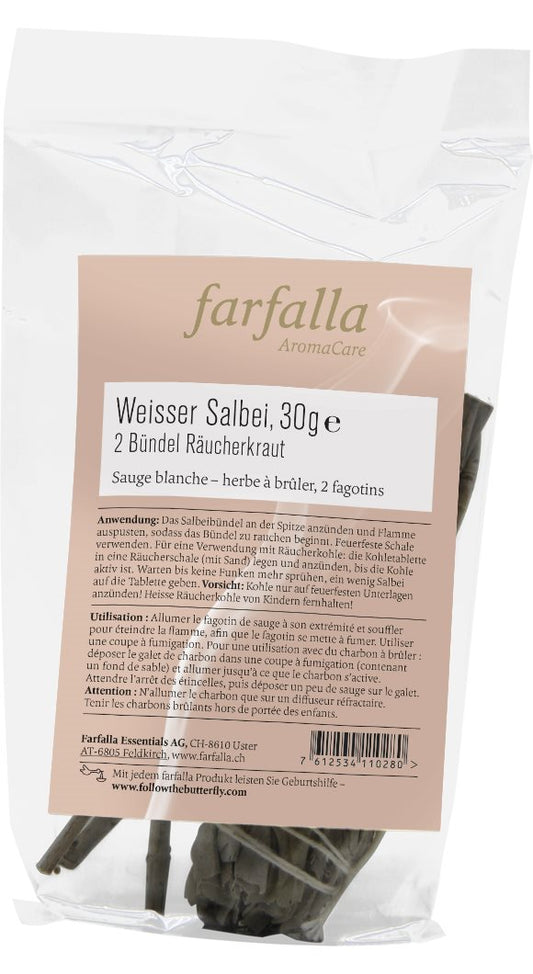 FARFALLA Räucherung Weisser Salbei 2 Bündel à