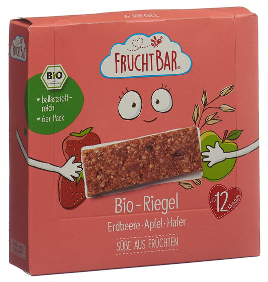 FRUCHTBAR Riegel Bio Erdbeere Apfel Hafer