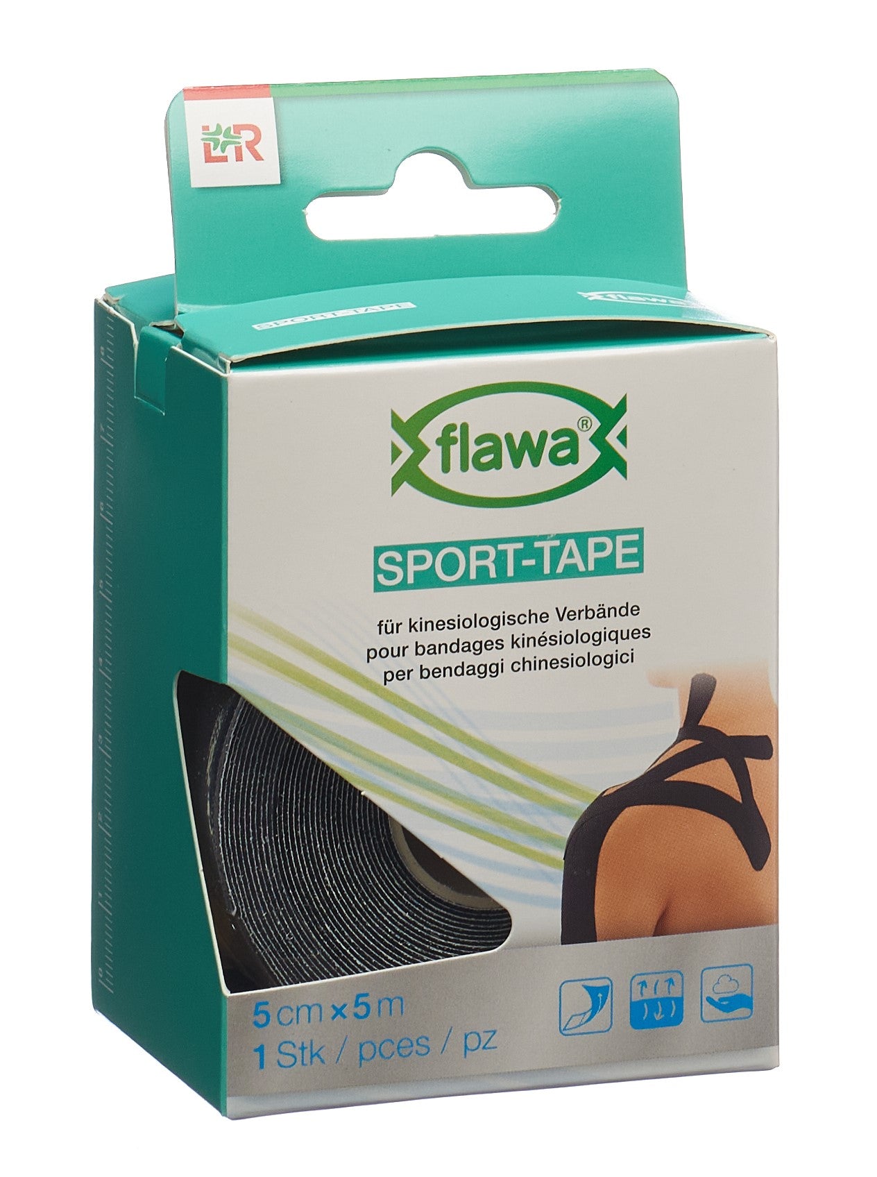 FLAWA Sport-Tape 5cmx5m schwarz