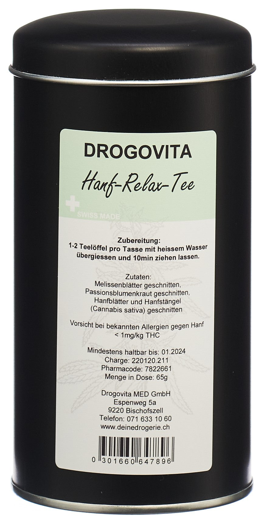 DROGOVITA Hanf-Relax Tee