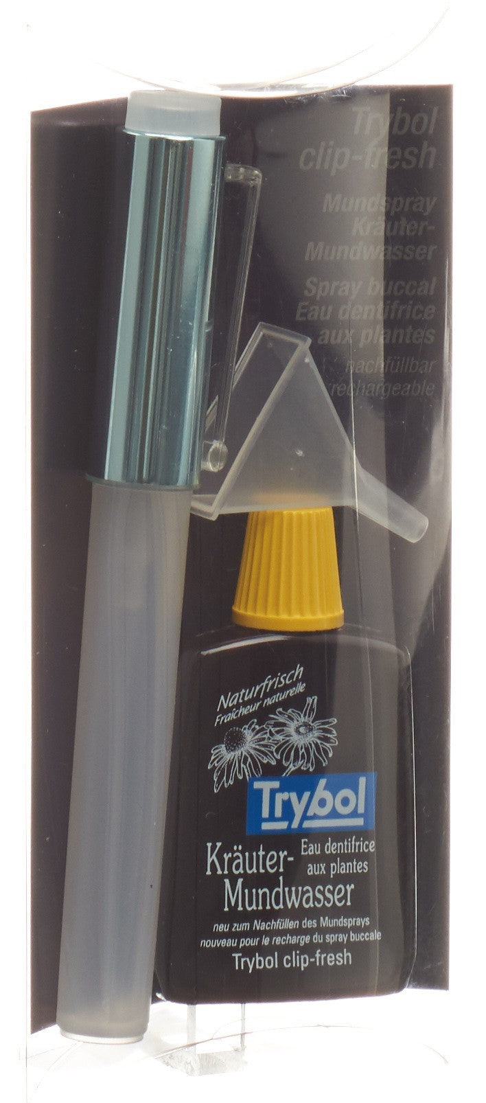 TRYBOL Mundspr clip-fresh blau 8ml +Mundwass 20ml