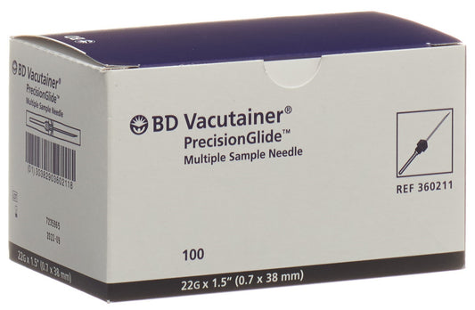 VACUTAINER Kanüle 22G 0.7x38mm schwarz