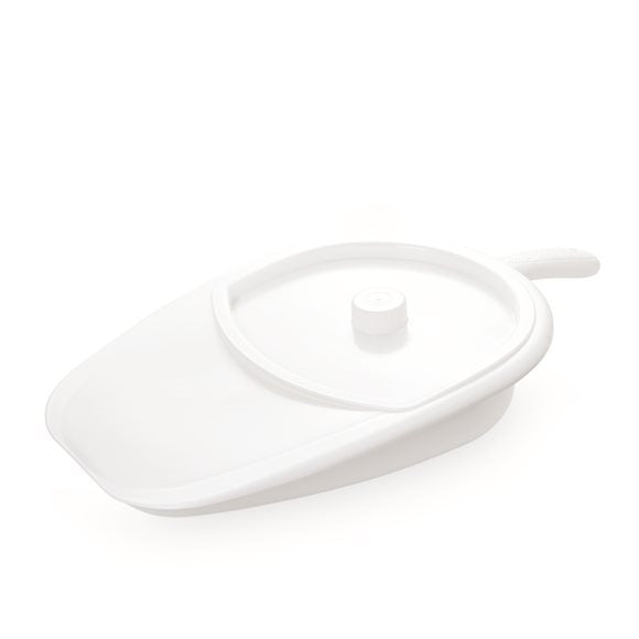 VITILITY Bettpfanne mit Deckel weiss