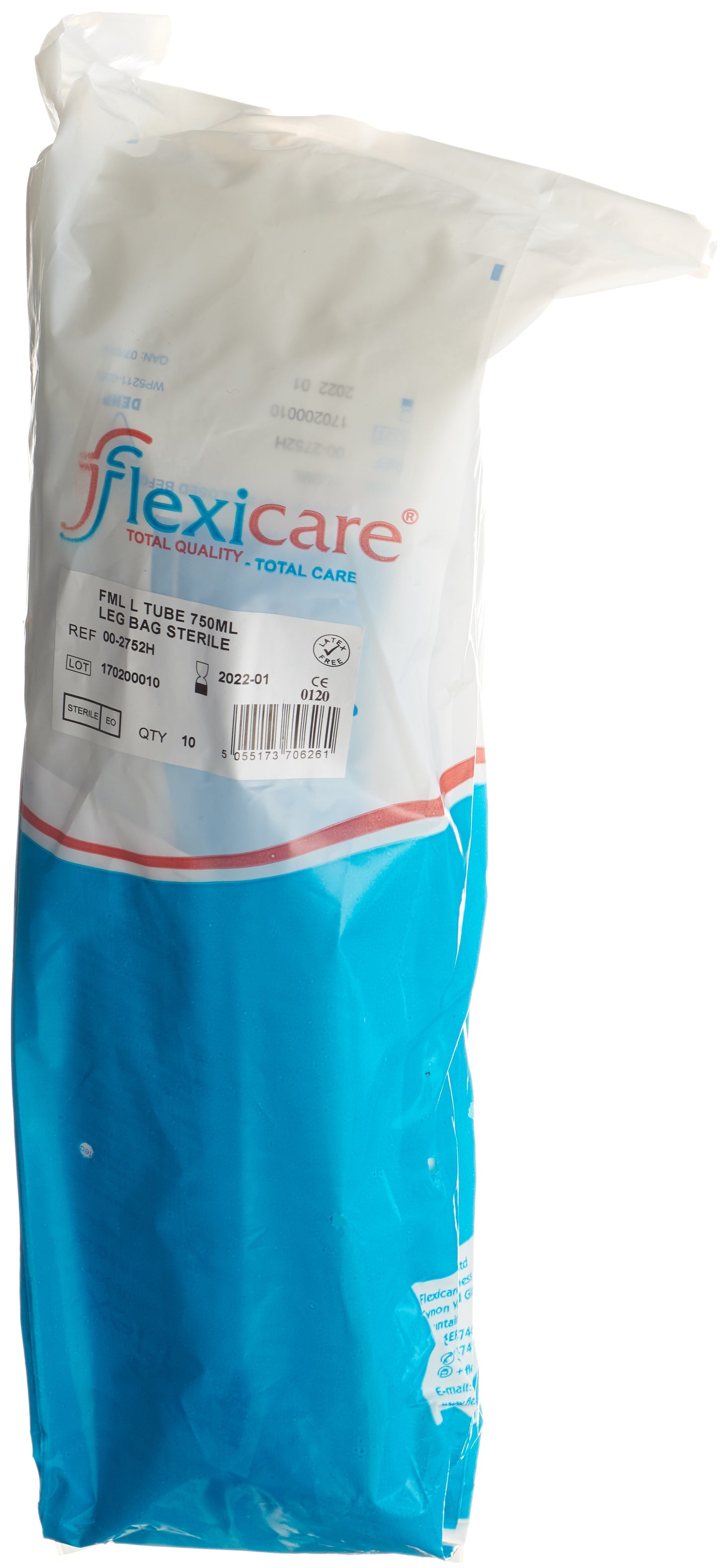 FLEXICARE Urinbeutel 750ml 30cm Ablauf RV