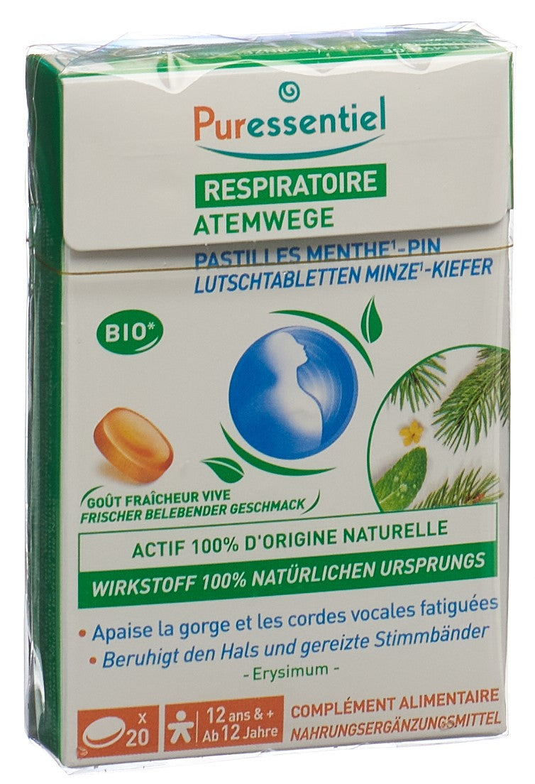 PURESSENTIEL Lutschtabl Atemwege Minze Kief
