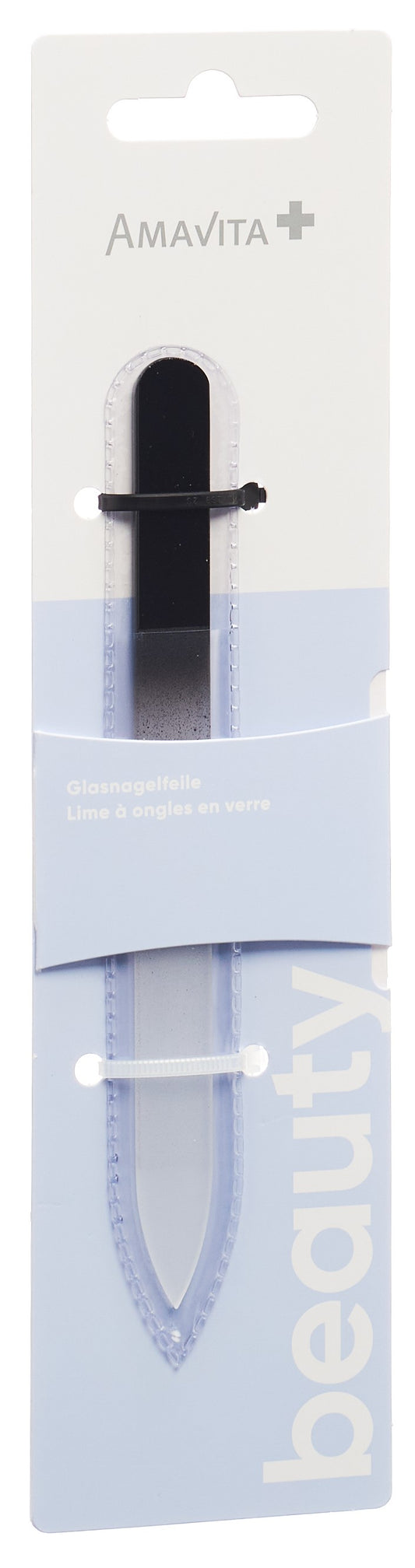 AMAVITA Beauty Glasnagelfeile 14cm schwarz