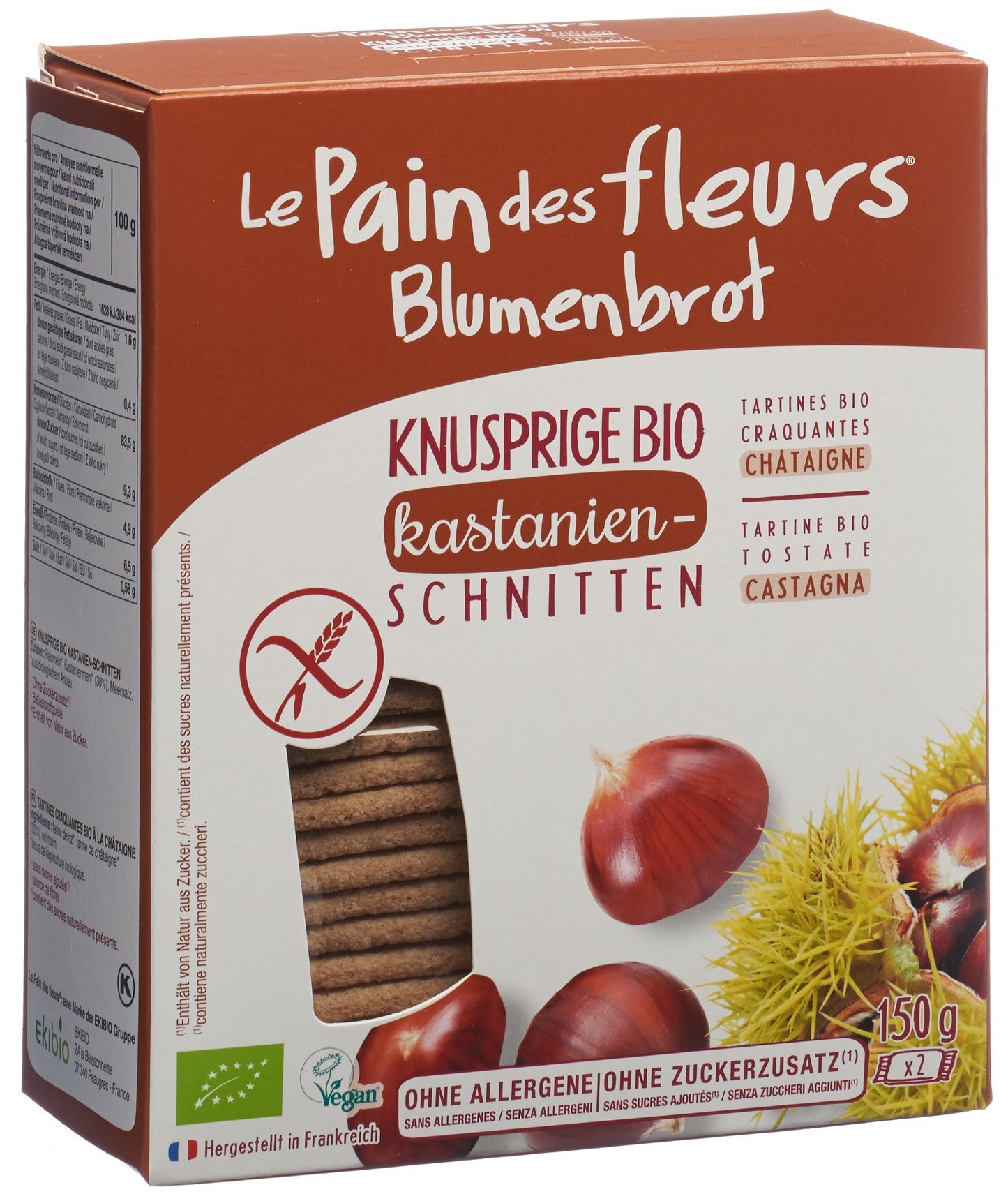 BLUMENBROT Knusp Schnitt Kasta Bio glut fr n