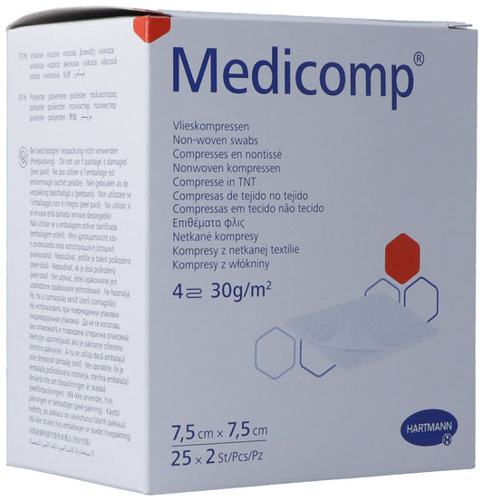 MEDICOMP Bl 4 fach S30 7.5x7.5cm steril