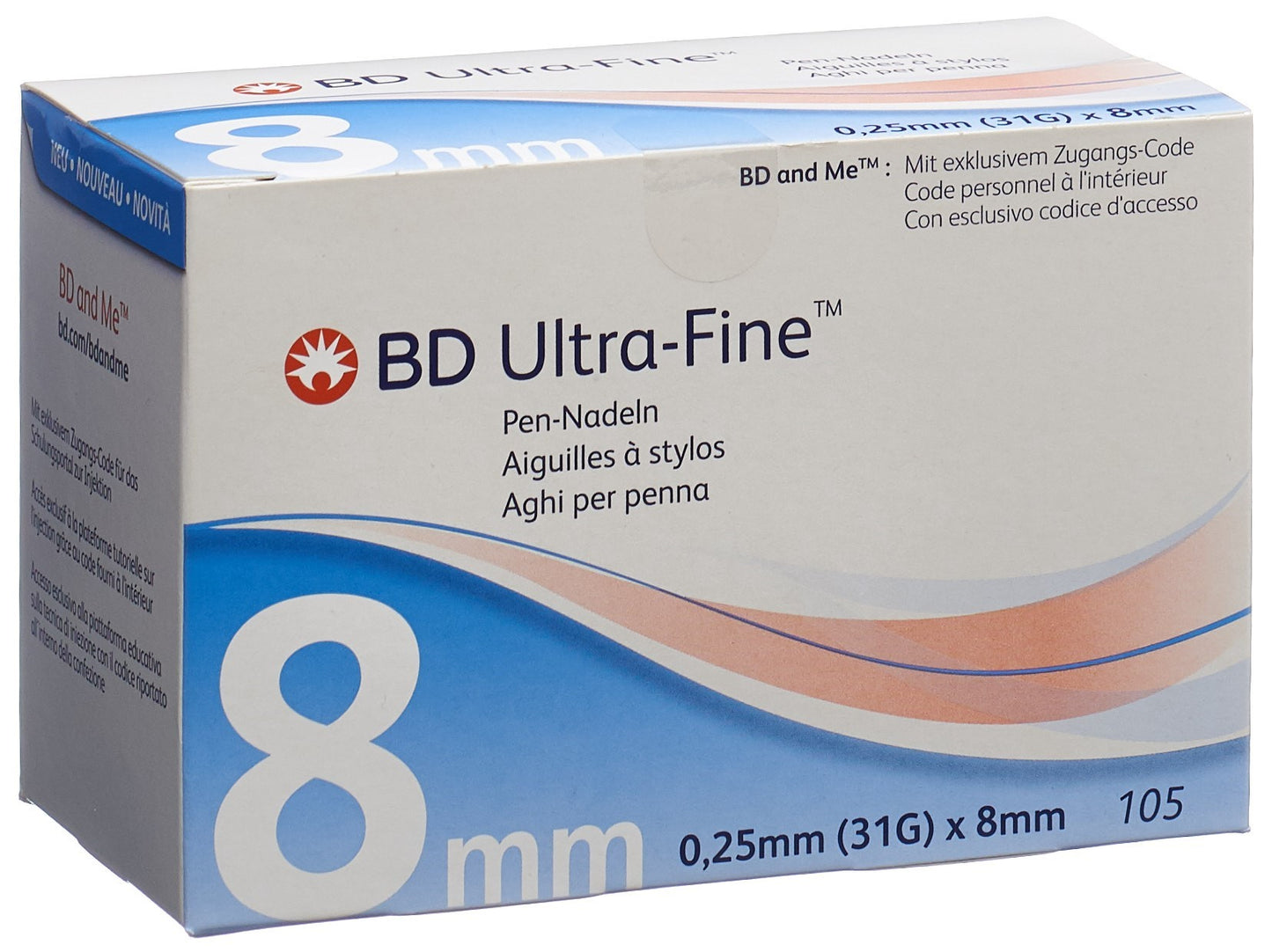 BD ULTRA-FINE Pen Nadel 31G 0.25x8mm