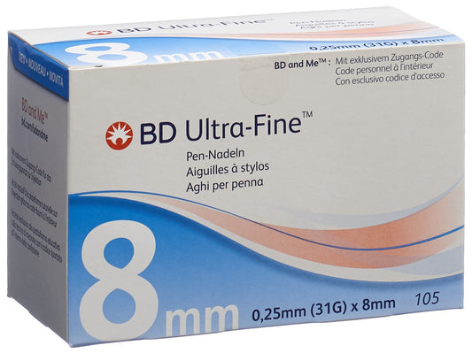 BD ULTRA-FINE Pen Nadel 31G 0.25x8mm