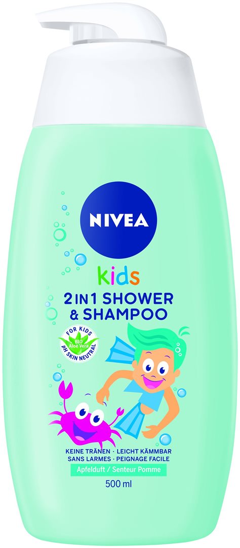 NIVEA Kids 2in1 Shower&Shampoo Boy Apfel