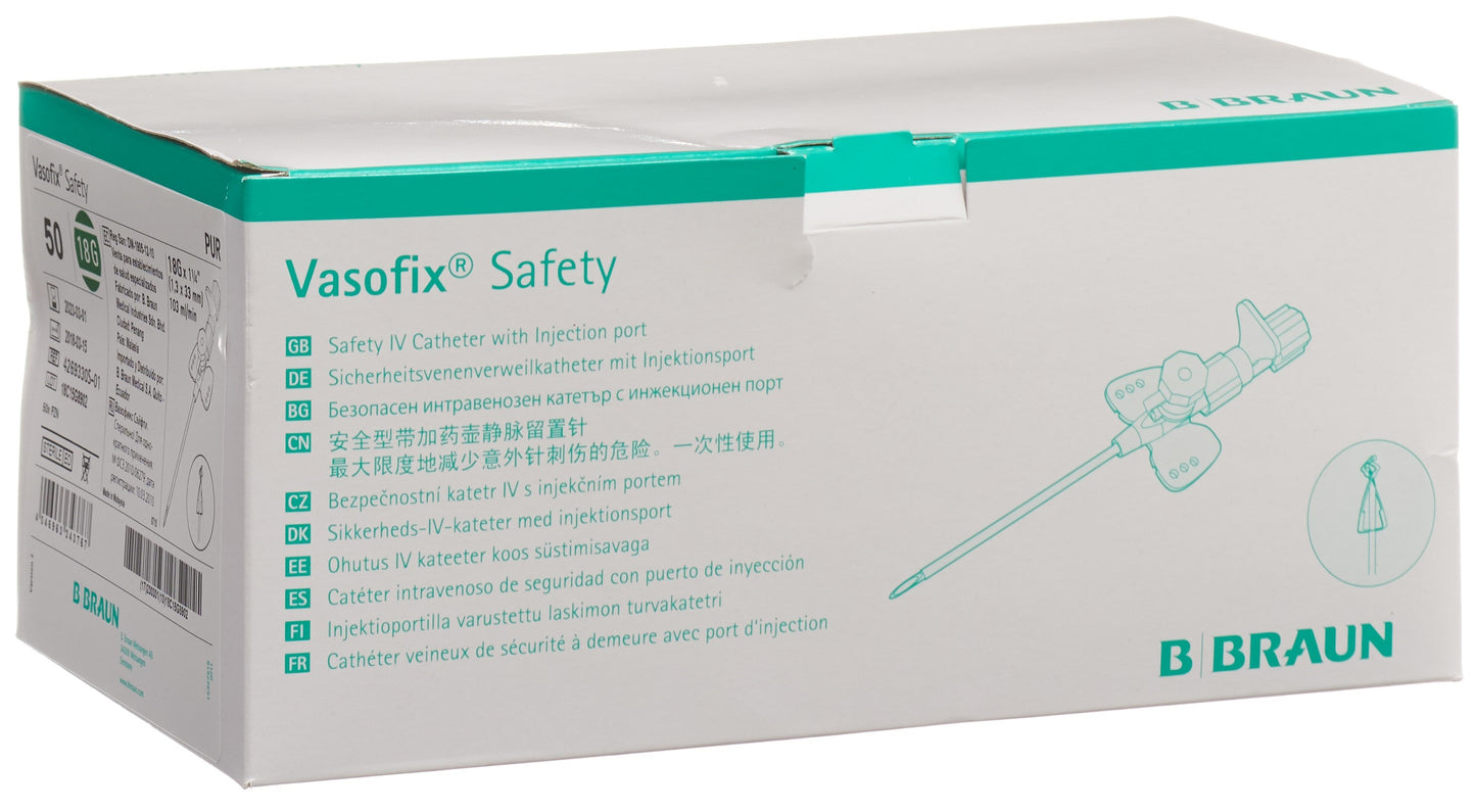 VASOFIX Safety IV-Kanüle 18G 1.3x33mm grün