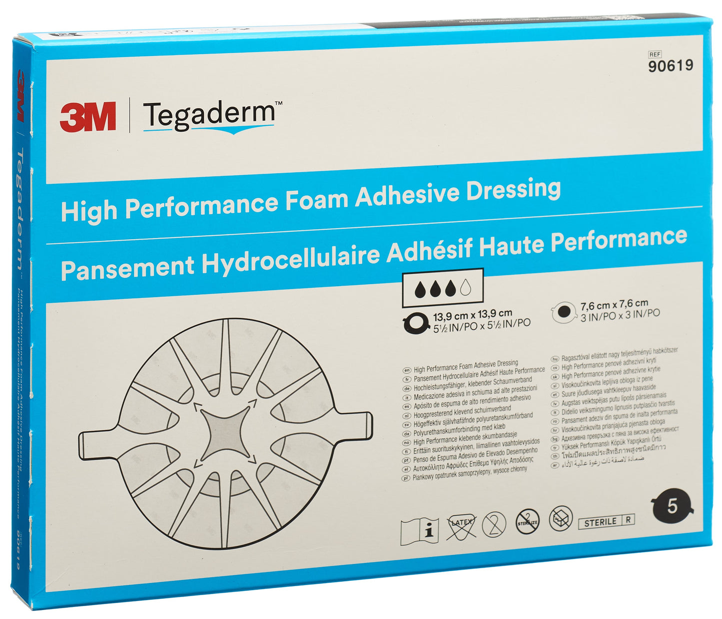 3M TEGADERM FOAM HP Schaumkomp 7.6x7.6cm adh