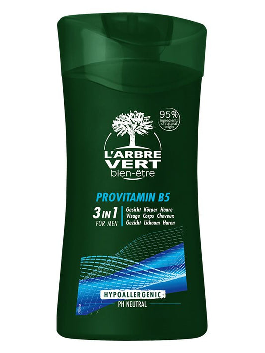 L'ARBRE VERT Öko Duschcreme Mann 3-in-1 d/f